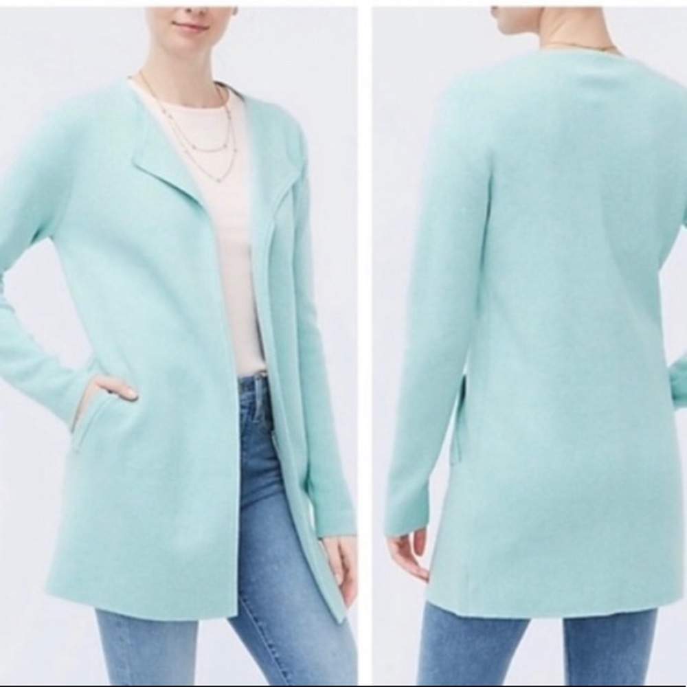 Jcrew vanessa sweater blazer jacket in mint